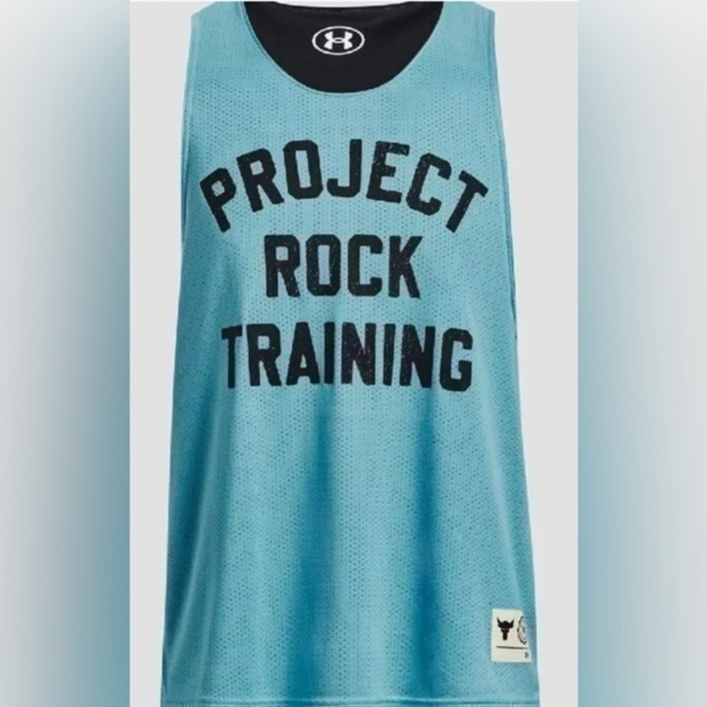 New Under Armour Men's Project Rock Reversible Mesh Tank 1377442 Loose Fit - Picture 1 of 7